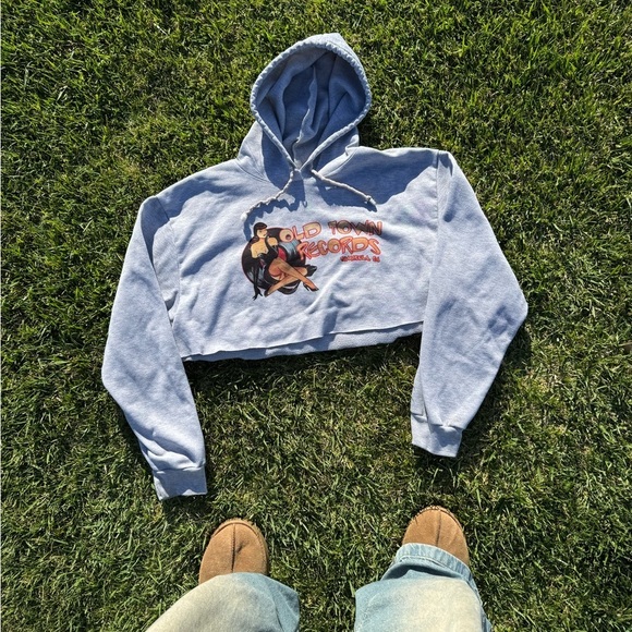 American Apparel Other - Y2K Old Town Records Women’s Cropped Hoodie